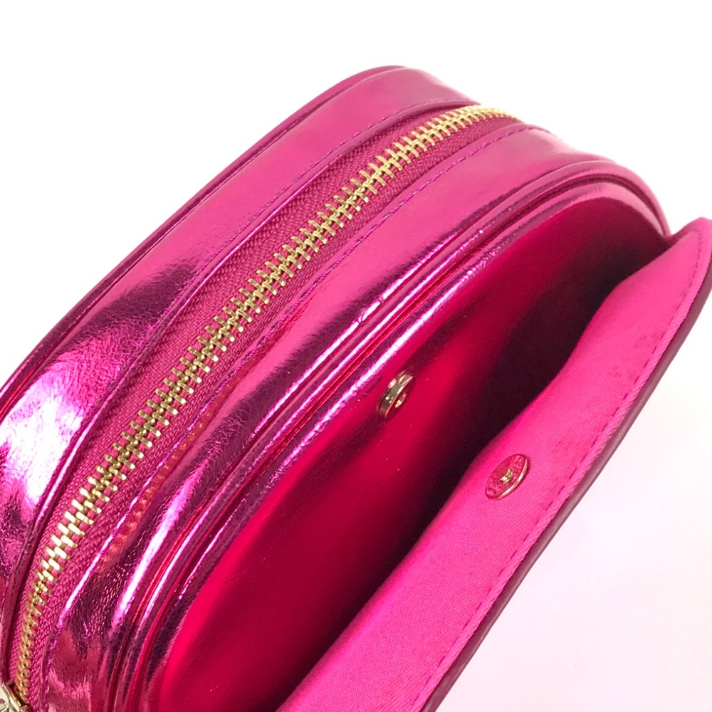 Pink Metallic Women's Zip Clutch by A New Day - Picture 2 of 3